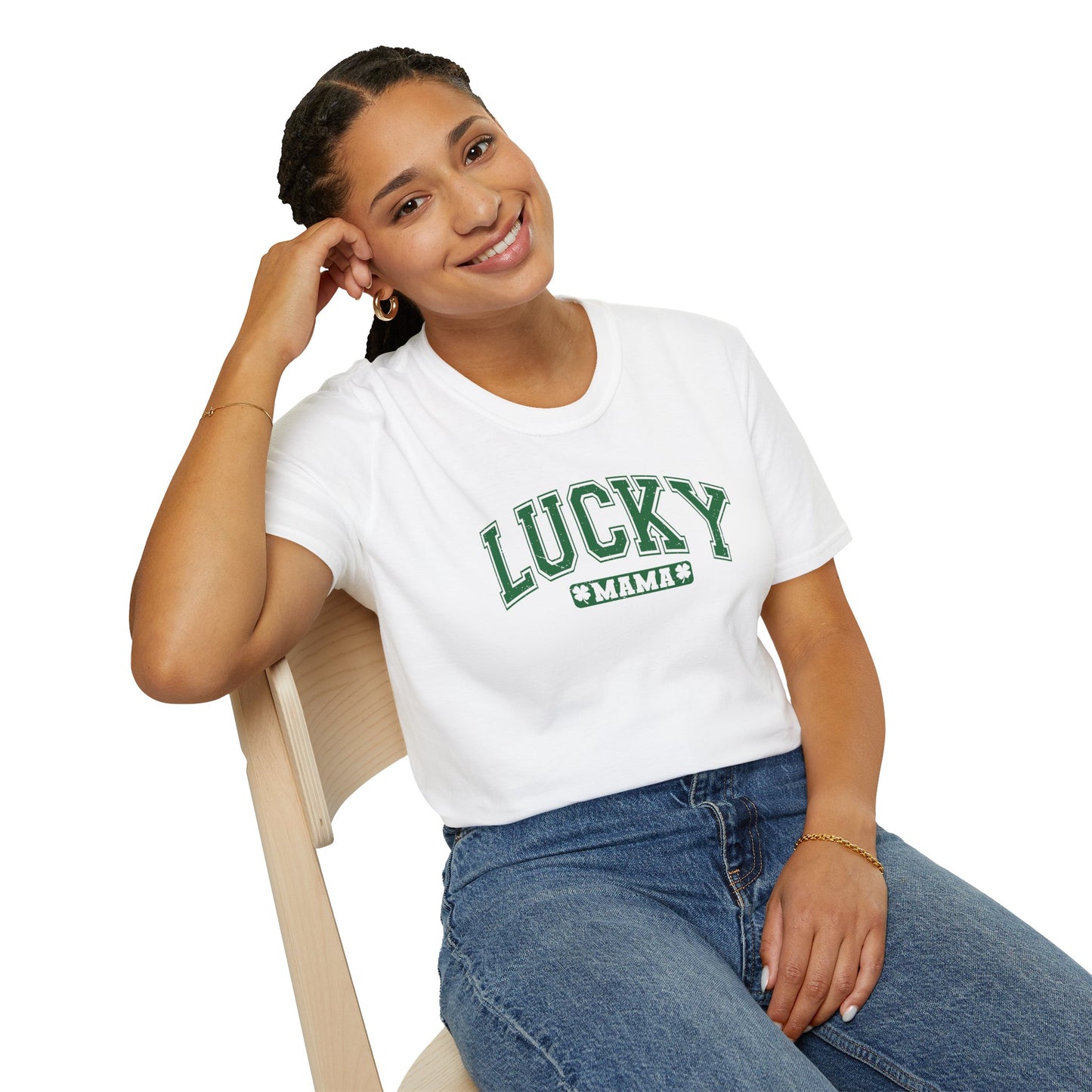Lucky Mama T-Shirt - Unisex Softstyle Tee Shirt