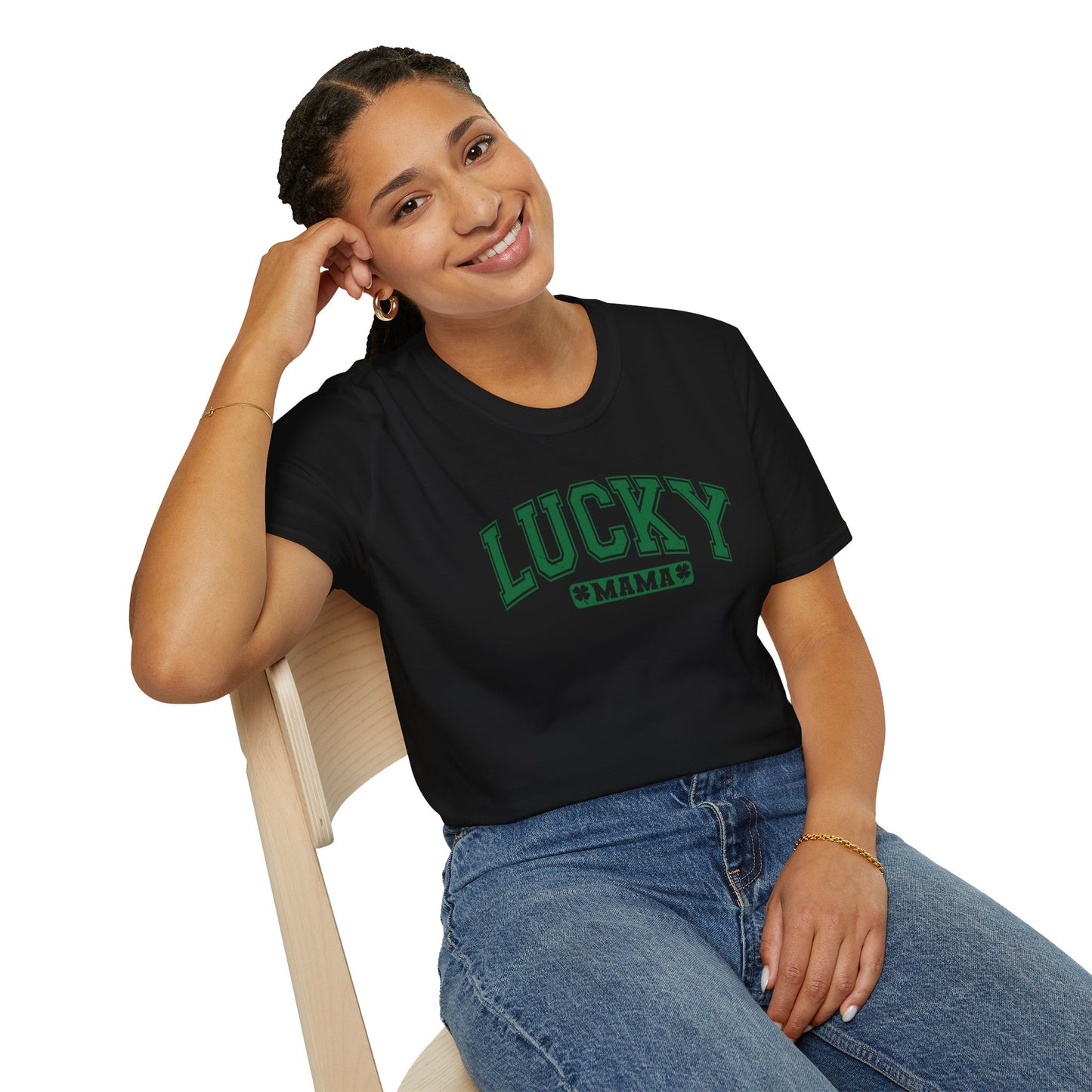Lucky Mama T-Shirt - Unisex Softstyle Tee Shirt